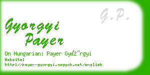 gyorgyi payer business card